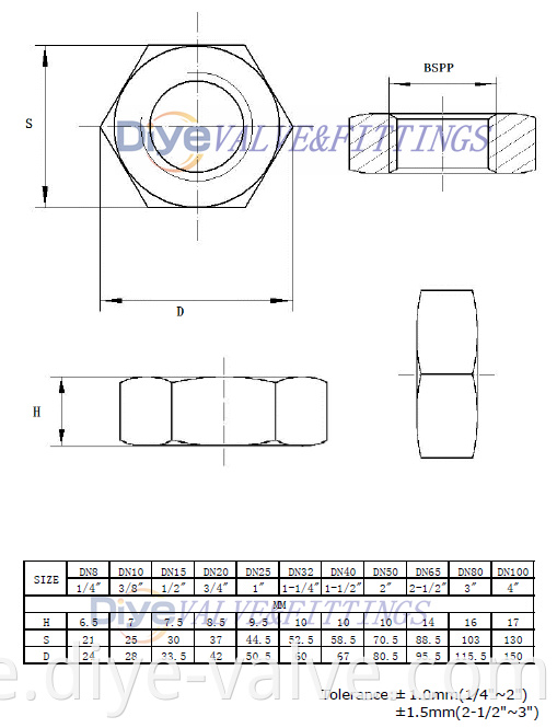 Stainless Steel Casting Hex Nut